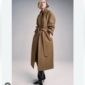 Zara Tan/Camel Wool Coat Sz XS